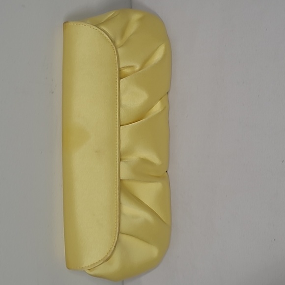 Neiman Marcus Yellow Satin Clutch - Picture 2 of 9